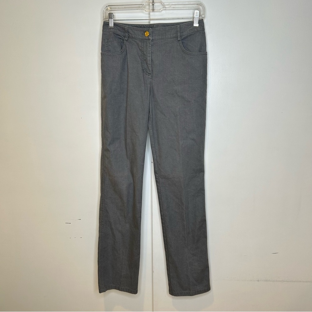 St. John Yellow Label Straight Leg Jeans In Gray